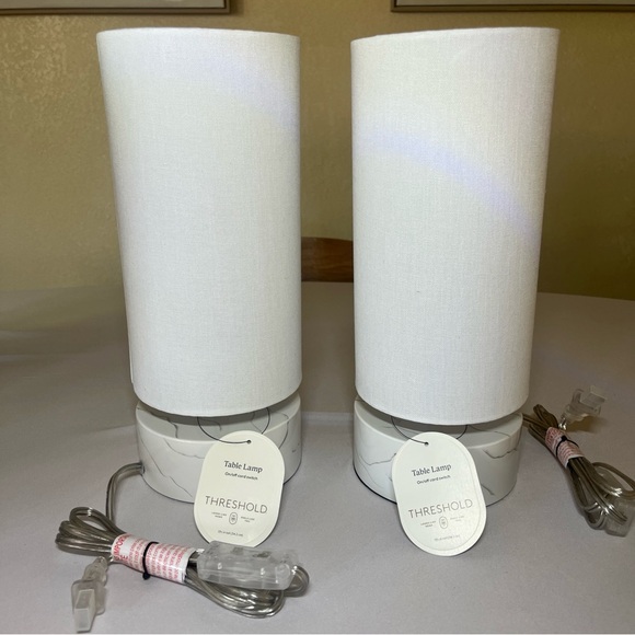 Threshold Marble Base Table Lamps - Picture 1 of 6